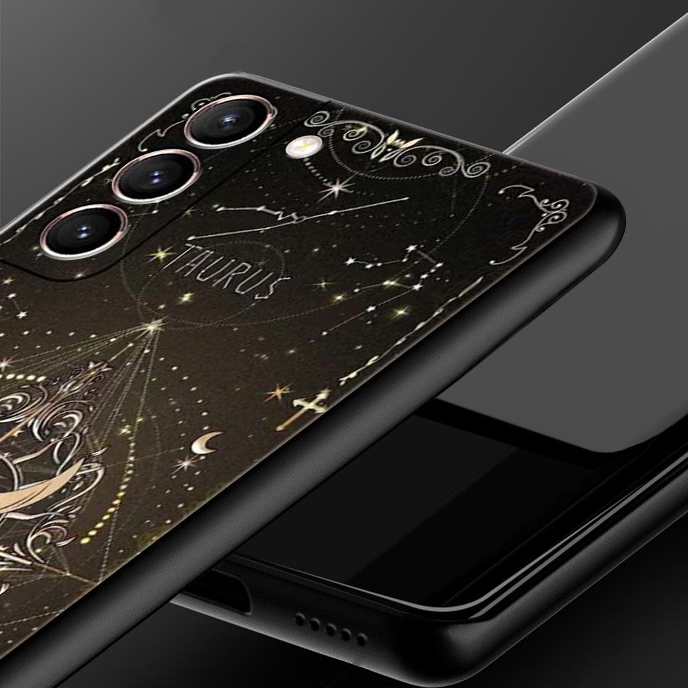 Constellation Phone Case For Samsung Galaxy S26 Ultra S25 Plus S24 FE S23 S22 5G S21 S20 Cover Black Soft