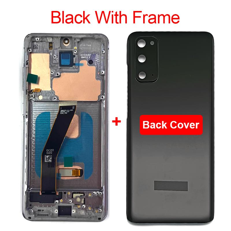 S20 Mobile Phone Panel TFT Tela Pantalla Amoled OLED LCD De Replacement Display S20 4G Screen Frame for Samsung Galaxy SM-G980F