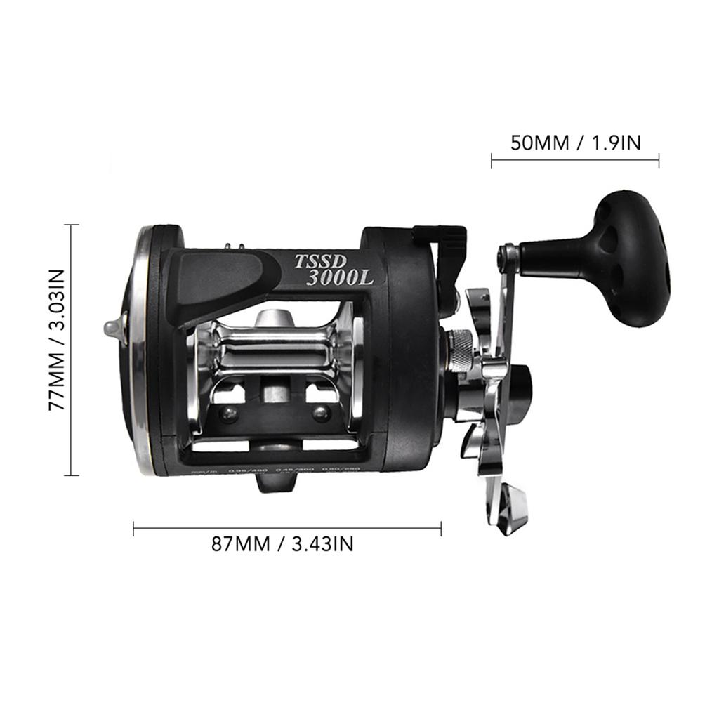 Boat Sea Fishing Reel Trolling Fishing Reel Right Hand Drum Fishing Wheel