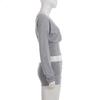 American Casual Off-Shoulder Long-Sleeve Hoodie Waist-Cinched Sportswear Set