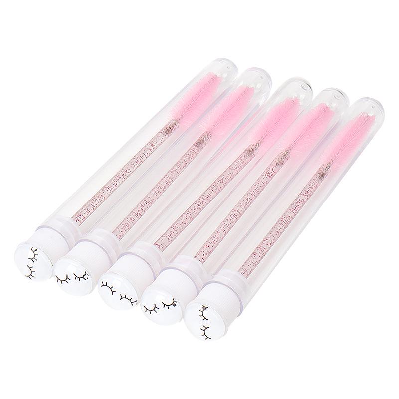 Escovas Transparentes de Diamante para Extensão de Cílios com Embalagem Multicolorida