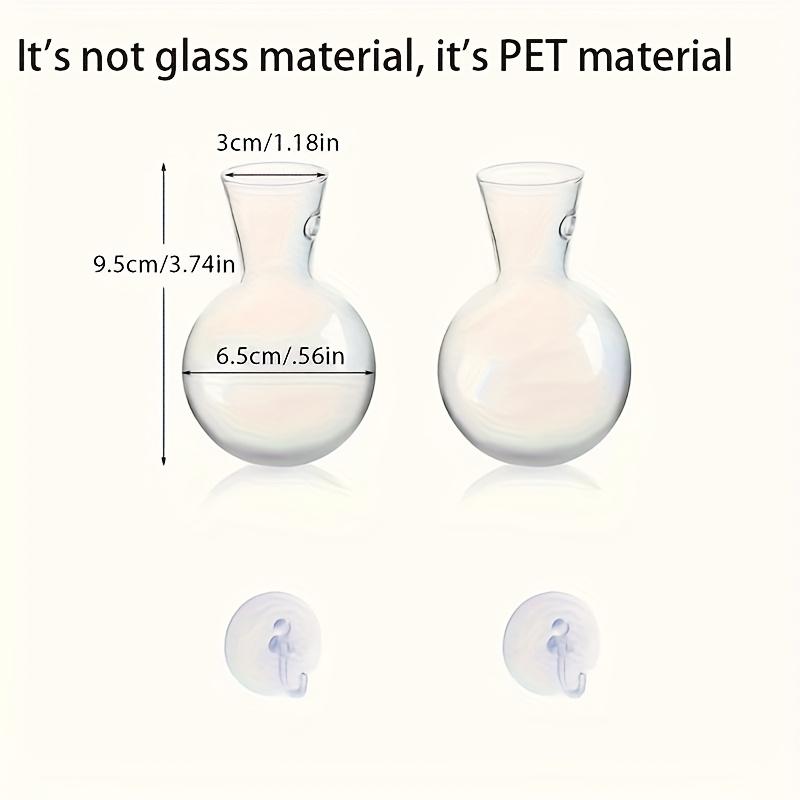 2/4/8 Mini Wall Mounted Plant Propagation Bottles Hanging Vases, Round Vases for Home Decoration, Hydroponic Plant Stem Bottles