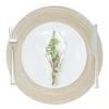 6-piece Set Meal Mat Woven Round Mat Beige Tableware Cup Pad
