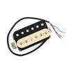 FLEOR High Output Alnico 5 Guitar Pickups, Double Coil Humbucker Pickups, Neck and Bridge Set (Cream + Black)