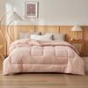 Muxinzi Peach Pink Grid Cozy Duvet
