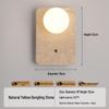 Wabi-Sabi Style Japanese Walnut Wall Lamp for Living Room, Bedroom, Hotel Entrance, or Corridor.