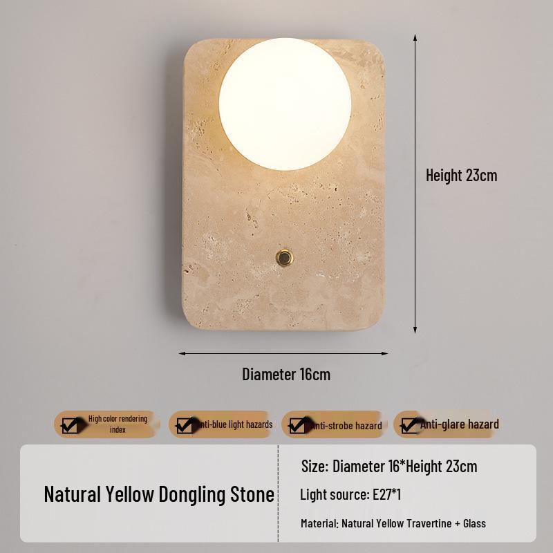Wabi-Sabi Style Japanese Walnut Wall Lamp for Living Room, Bedroom, Hotel Entrance, or Corridor.