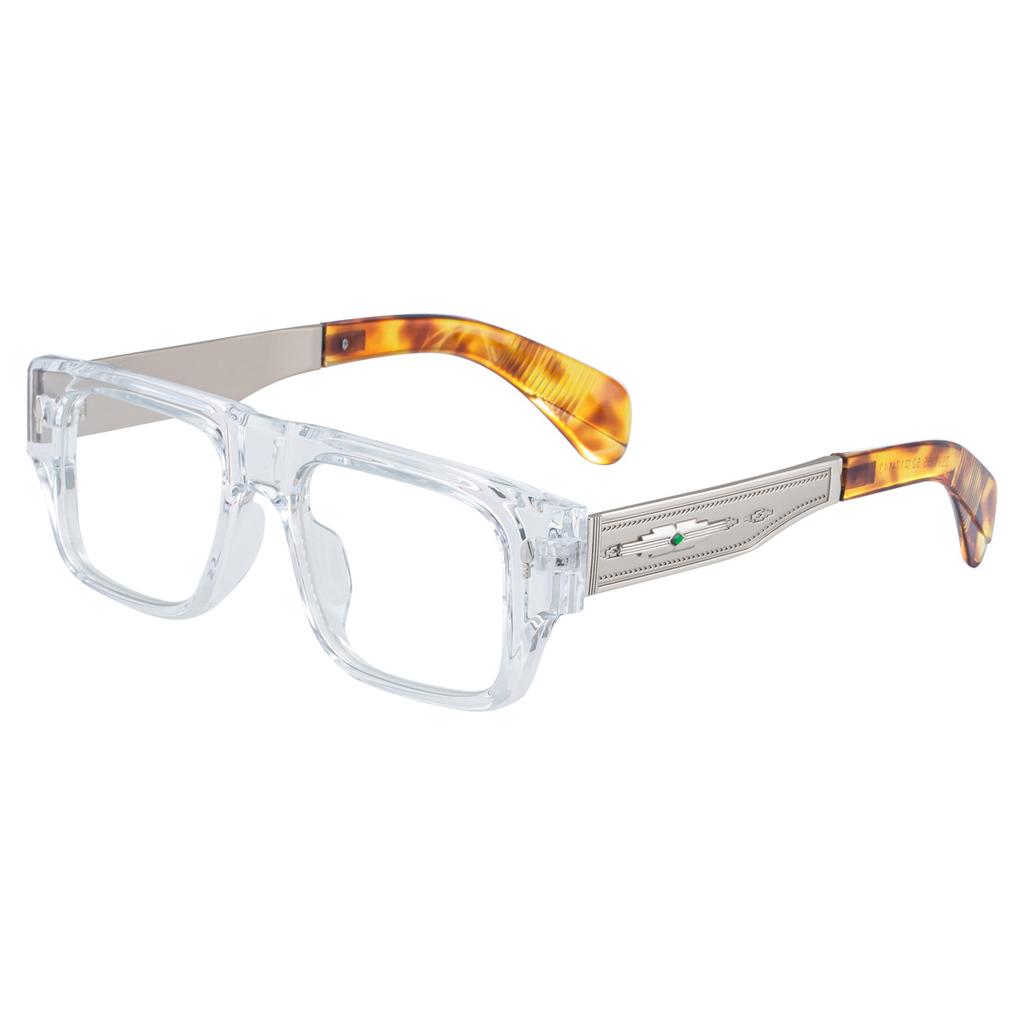 Fashion Oversized Square Reading Glasses Men Blue Light Blocking  Metal Frameglasses Trendy Optical Presbyopia Eyeglasses0To+6.0