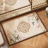 Modern Chinese Style Diatomite Floor Mat Entryway Kitchen Non-Slip Water Absorbent Easy Clean Square Rug
