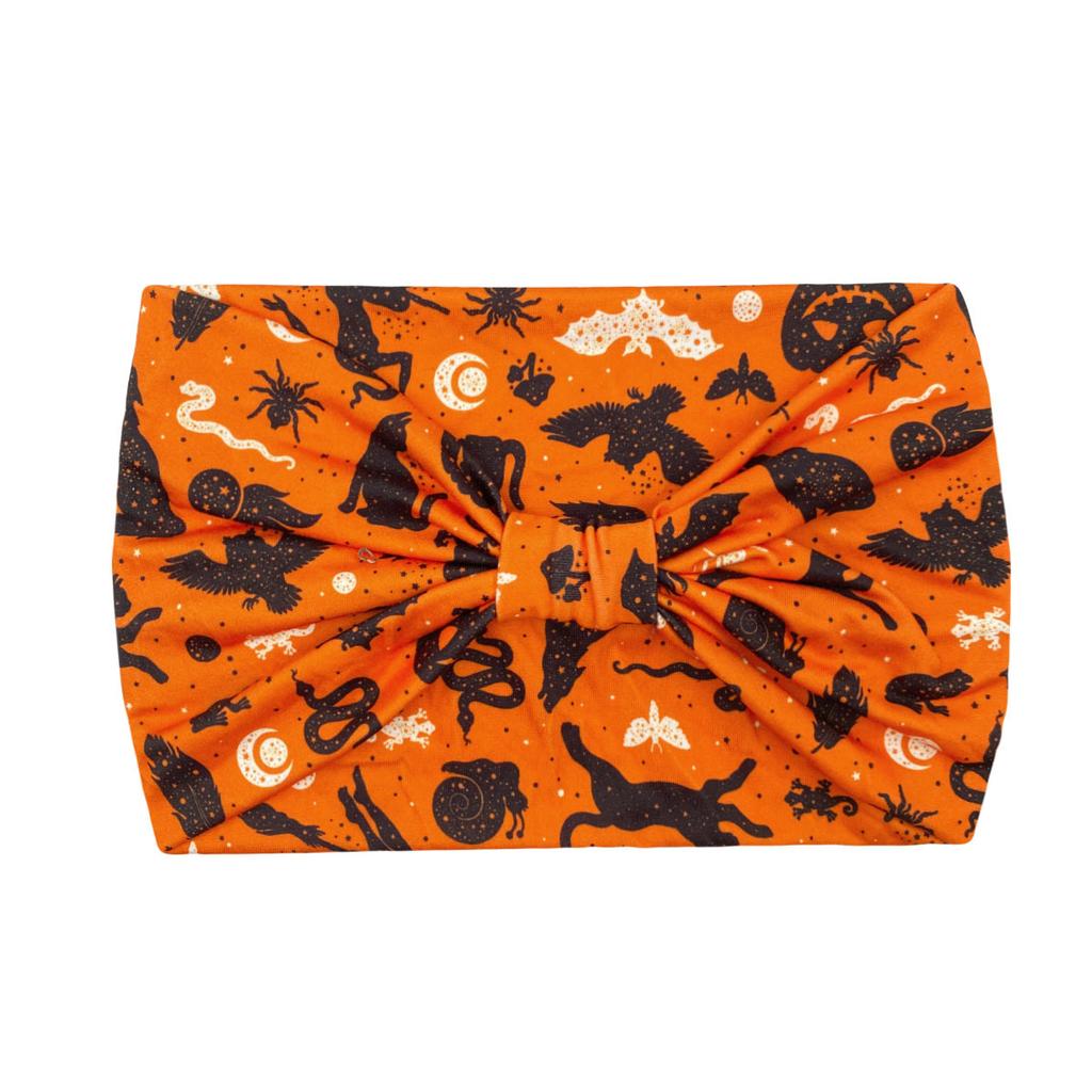 Knot Headband, Color Blocked Pattern Printed Sports Headband, Fashionable Polka Dot Wide Edge Elastic Headband