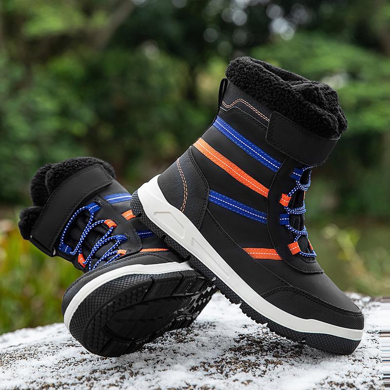 Winter Kinder Modische Fleece Warme Hohe Outdoor Baumwollstiefel Schneestiefel Lässige Baumwollschuhe