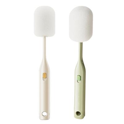 Long Handle Duals Head Sponge Scrubber For Deep Cleaning Cups Bottles And Baby Products Stain Removal Cleaner