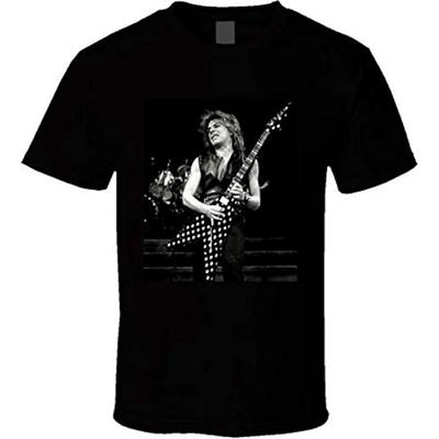 BabyRun Nieuw Randy Rhoads Tribute Foto met Gitaar Rock & Roll Heren T-shirt XS
