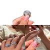 Korean Style Sterling Silver Water Drop Zircon Ring For Ladies Fashion Accessory