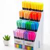 Monami 601 Korean Fluorescent Marker Pens, 12 Colors, Large Capacity, Creative Design (06021)