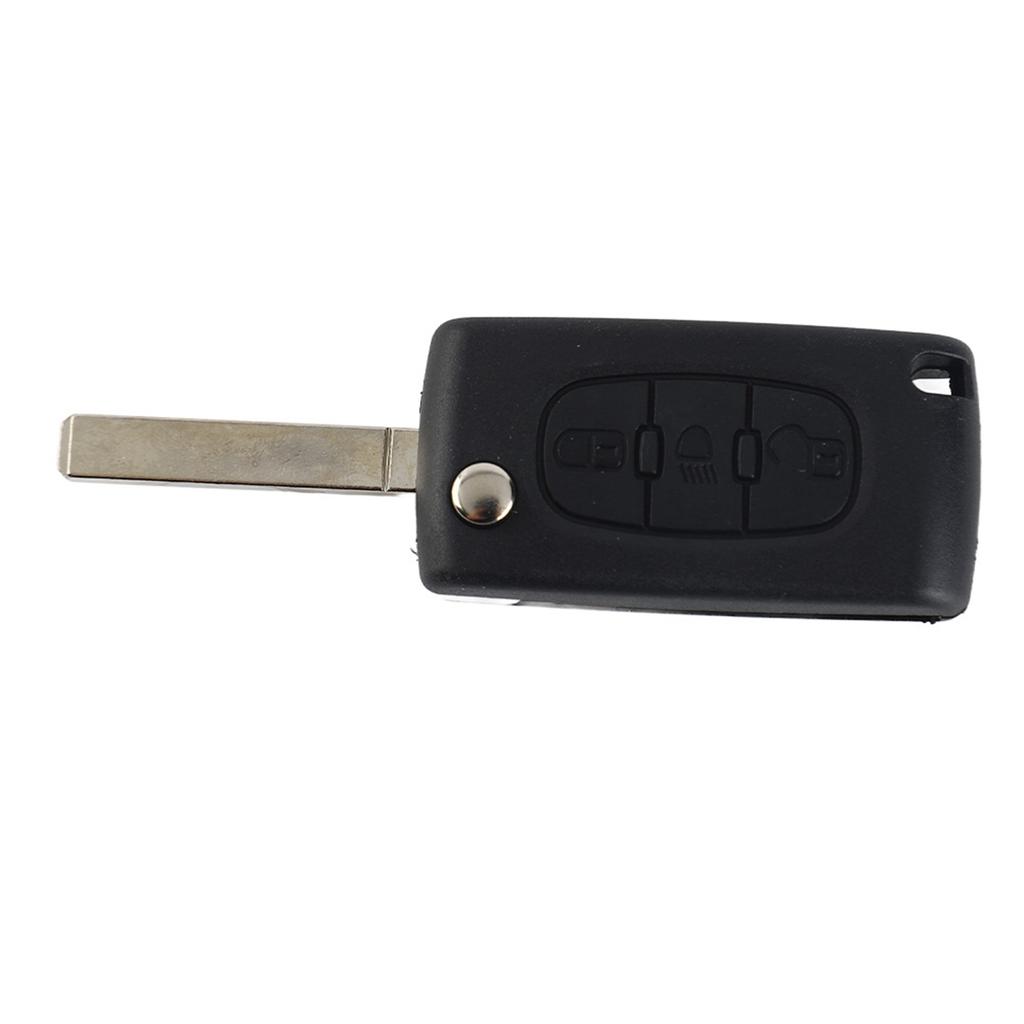 Coque de protection pour clé télécommande de voiture à 3 boutons, compatible avec C3, C4, C5, C6, Picasso
