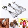 Stainless Steel Ice Cream Scoops, Perfect for Ice Cream, Potato Salad, and Meatballs, Convenient to Clean, Available in 3 Sizes, Suitable for Kitchens