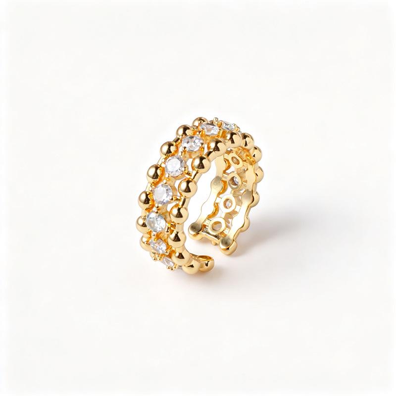 New 2026 Vintage Zirconium Open Index Finger Ring for Women - Light Luxury Summer Style