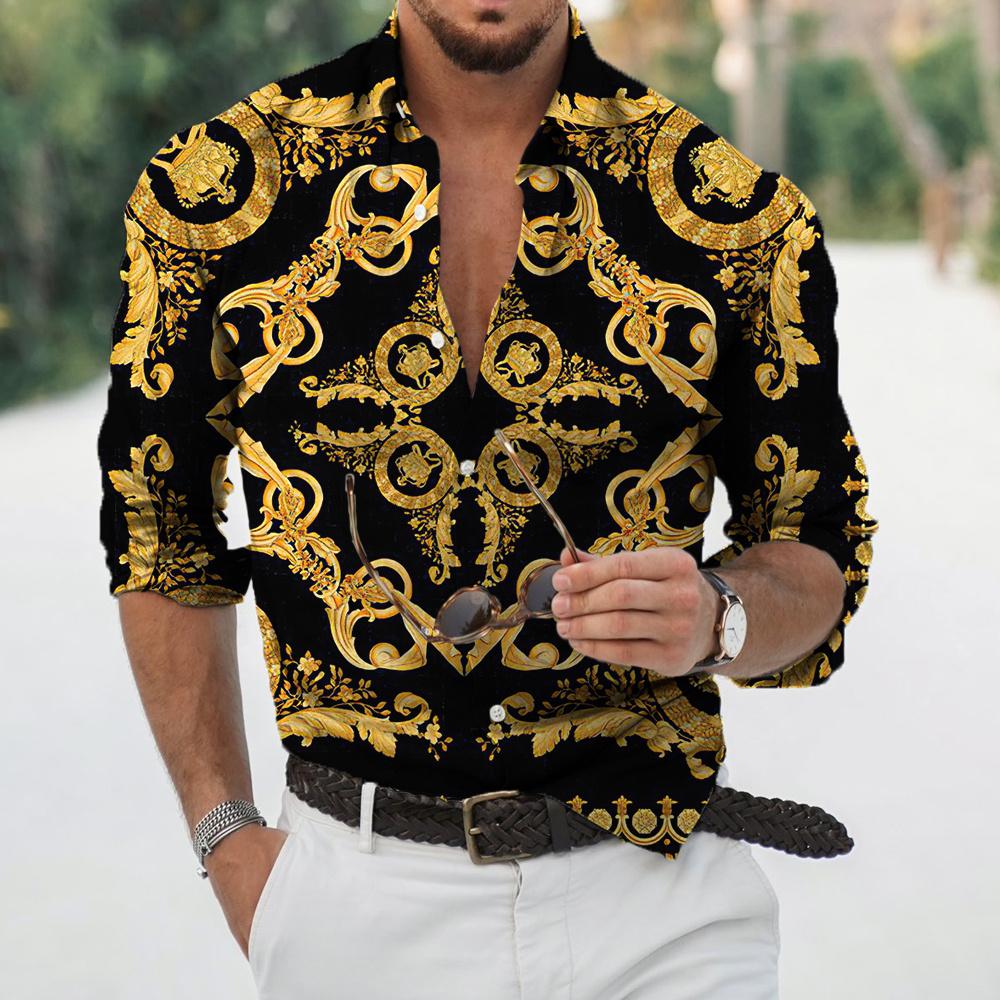 Camicia Uomo Estiva Con Carte Divinazione | Manica Corta Stampata 3D In Cotone E Poliestere