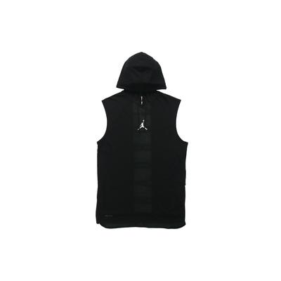 Air Air Dri-Fit Back Alphabet Printing Hooded Vest Black White Men's CW0373-010