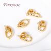 18K Gold Plated Brass Round Connector Clasps For Necklaces Bracelet Jewelry Making Supplies DIY Findings Accessories