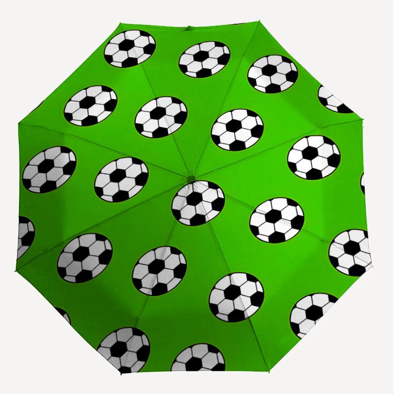 1PC Soccer Ball footballAutomatic Open/Close Umbrella with Windproof, 8-Rib Sturdy Canopy, Durable Ribs, Fashionable Design, Outdoor Accessory, Fun Pr