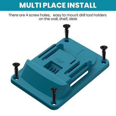 1-10PCS Tool Drill Mount Holder Compatible for Makita 18V Li-ion Drills, Heavy Duty ABS Tools Wall Dock Hanger for Workshop