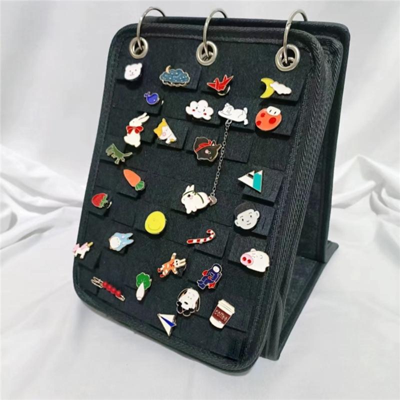 Fashionable Felt Jewelry Organizers Books Portable Travel Earring Necklace Rings Storage Case Jewelry Accessory