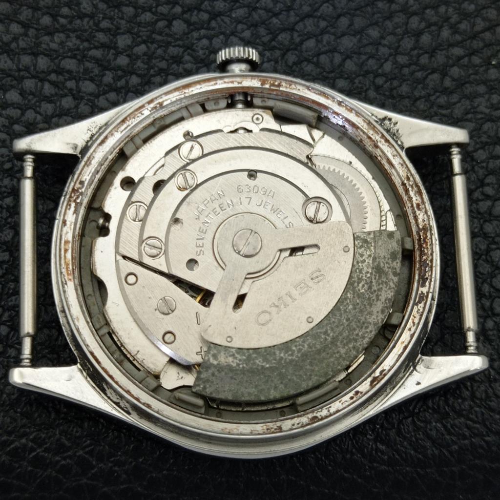 JAPAN VINTAGE SEIKO 5 AUTOMATIC 6309A MENS BLACK COLOR DIAL WATCH a701643-5 R206c-a701643