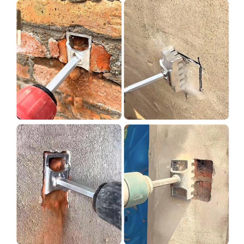 1Pcs Multi-Function Trapezoidal Teeth Concrete Hole Bit Rectangle Slot Tool Square Hole Socket Sloter Portable Square Hole Punch