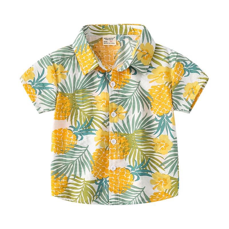 Boys' Summer Hawaiian Short-Sleeve Soft Shirts - Casual Kids' Shirts