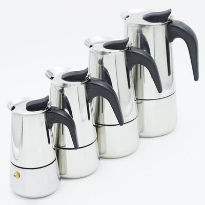 Cafeteira Moka Italiana de Aço Inoxidável - Grande, Design Espessado para Melhor Preparo de Café