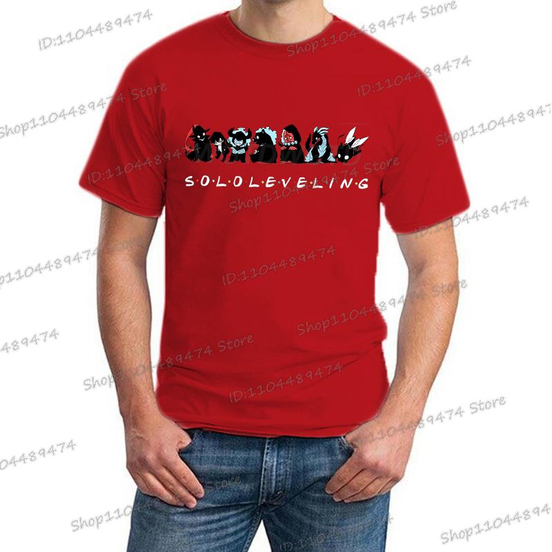 Anime Print Solo Leveling T-shirt Unisex Casual Loose Cool Manga Y2K Tops Sung Jin-Woo Graphic Men Women Funny Fashion Clothes