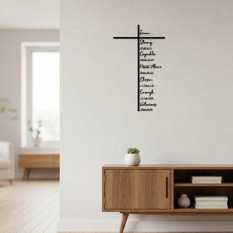 Christliche Kreuze Wandkunst Religiöse Wanddekorationen für Gebetsraum Hängende Wandkunst Dekorationen Religiöses Spirituelles Geschenk