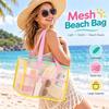 Foldable Shoulder Bag Mesh Storage Bag Durable Grocery Mesh Tote  For Women