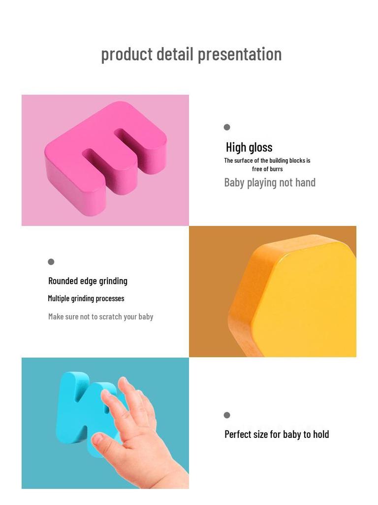 Children's Wooden Number & Letter Jigsaw Puzzle: Colorful Educational Pegboard Toy for Cognitive Learning and Shape Matching