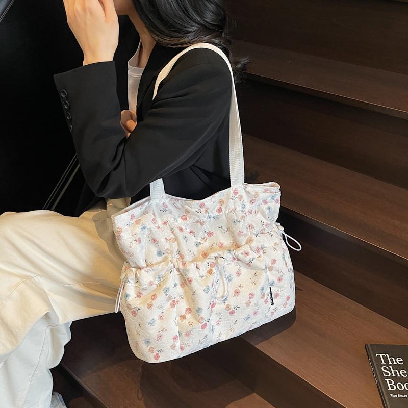 Floral Print Bag Women's Shoulder Bag Large Capacity Tote Bag Commuter Crossbody Bag