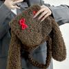 2024 New Large Capacity Puppy Backpack Plush Cute Girls Bag Women Autumn Winter Cute Cartoon Small Backpack