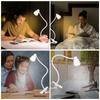 5W 24LEDs Table Desk Lamp Reading Beside Light Clamp CLip Lighting Fixture USB Powered Operated 3 Colors Mode Temperature ChangingCelsius 10  s Di