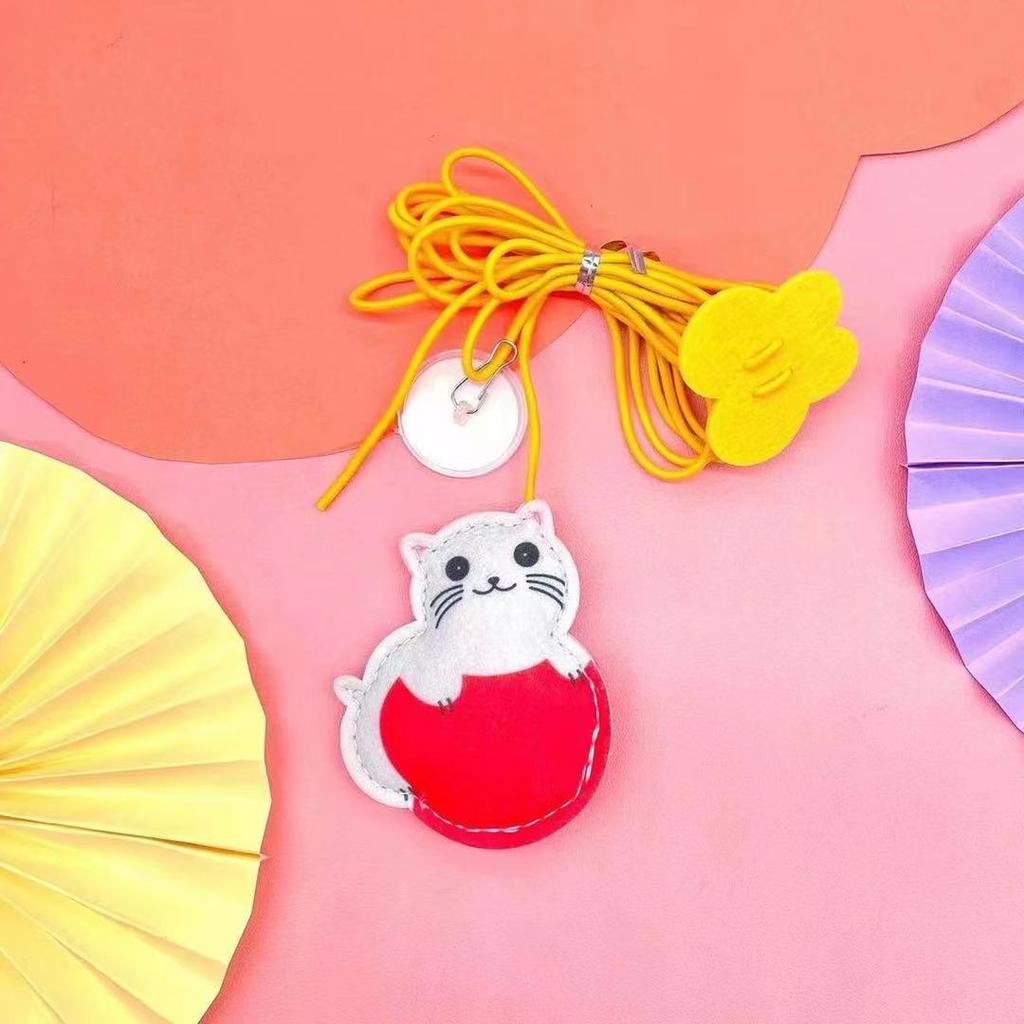 Swinging Cat Toy Elastic Hanging Door Teasing Kitten Rope Cute Cartoon Interactive Cat Toys Pet Product Accessories