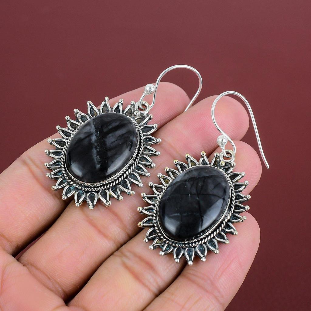 Picasso Jasper Earrings 925 Sterling Silver Earring Handmade Natural Gemstone Jewelry Unique Earring Engagement Gifts Picasso Jasper Jewelry