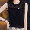 Black Tank Tops Women 2025 Summer Sleeveless O-Neck White Knitted Tank Tops Camis Women Tops JJ290