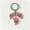 Cartoon Acrylic Christmas Keychain 2D Flat Mini Keyring Charm Bag Accessory Xmas Ornament Pendant Party Favor