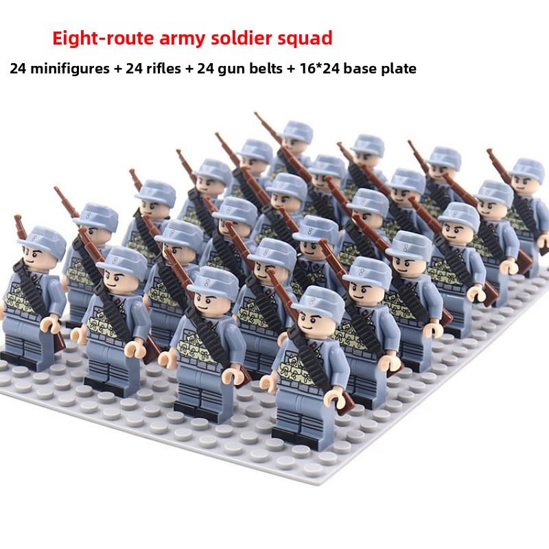 Non-Toxic Military German Soviet And American Soldiers Various Legions New World War Ii Doll Phalanx Suit Rifle Assembly Building Blocks