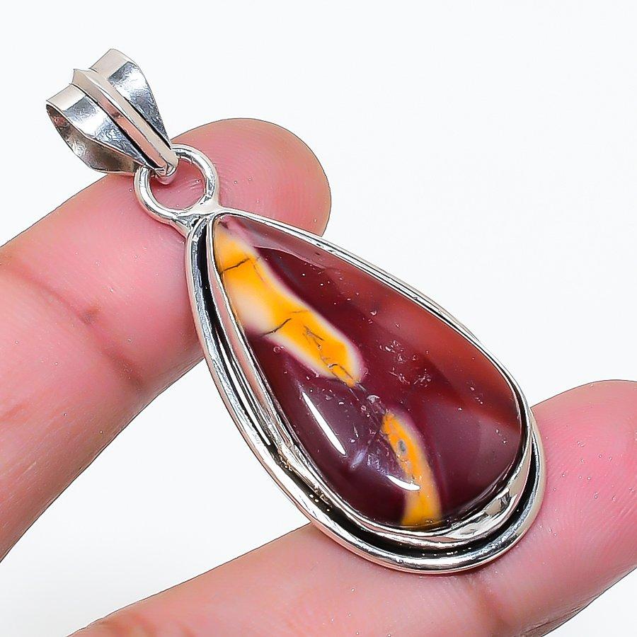 Natural Mookaite Gemstone Handmade 925 Sterling Silver Pendant 1.89  AP-14882