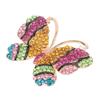 Rhinestone Butterfly Brooch Retro Safety Colorful Butterfly Crystal Brooch Pin Decoration Gift for Women Girls