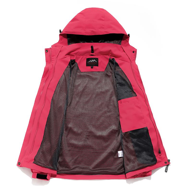 Winter  Women's 3 In 1 Thick Hiking Jacket Fleece Waterproof Winter Windbreaker Outdoor Warm Camping Jacket Windproof Coats