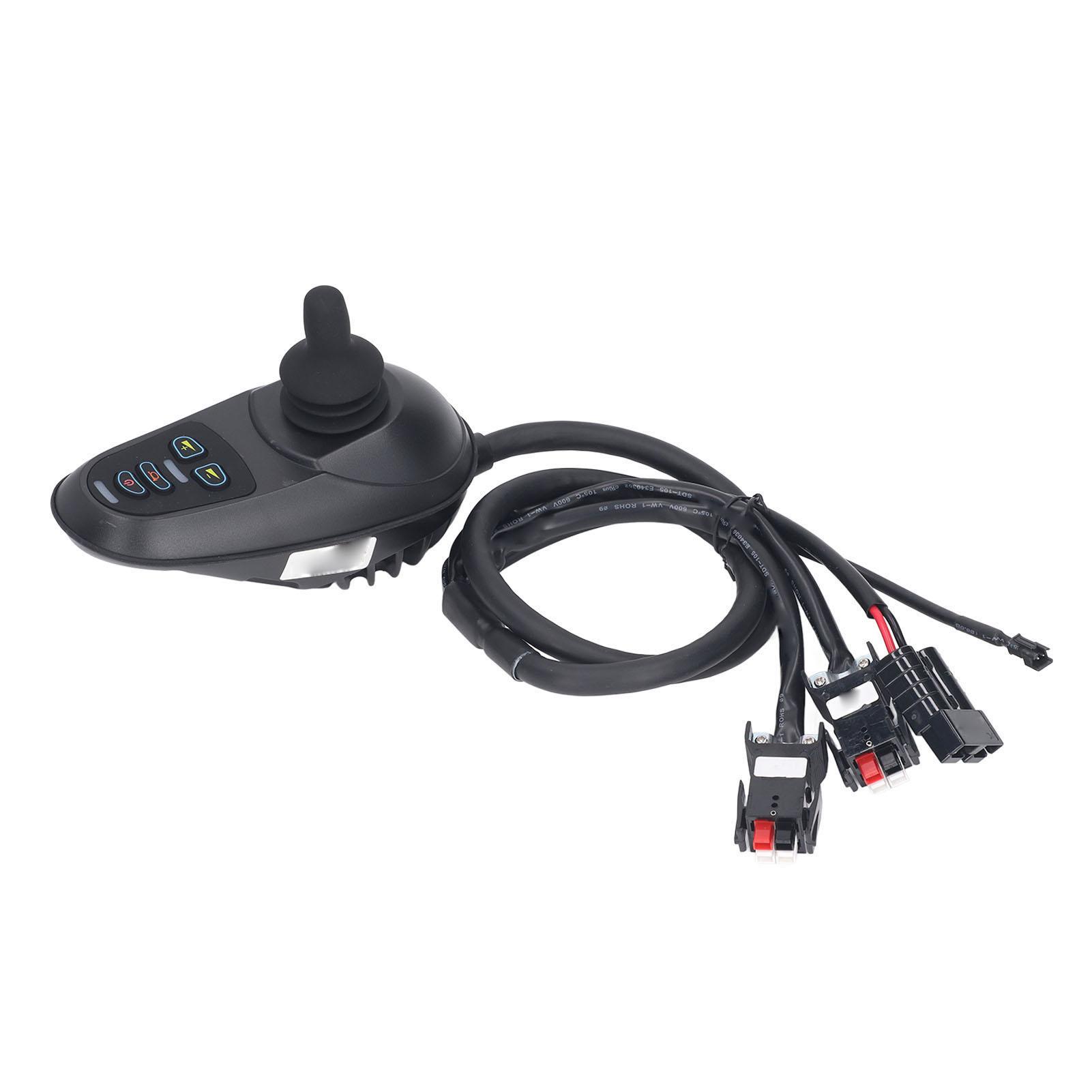 

Электрический джойстик-контроллер для инвалидной коляски, 4 порта, контроллер для инвалидной коляски с плавной регулировкой скорости и адаптером тормоза, DC24V