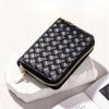 Unisex Woven PU Leather Credit Card Holder RFID Wallet Zip Around Accordion Card Case Large Capacity ID Card Organizer