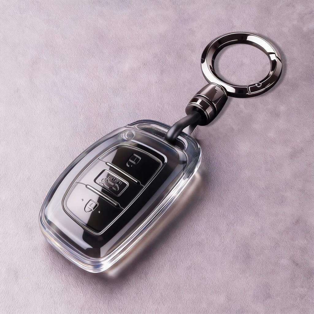 For Hyundai Tucson Kona I40 Veloster Solaris I10 Elentra I20 Accent Ionic Venue HB20 Key Caps Cover Car Key Organizer Keychain